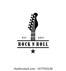 guitar rock and roll music festival logo design inspiration