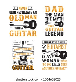 Guitar Saying & quotes. 100% vector best for t shirt, pillow mug, sticker and other.