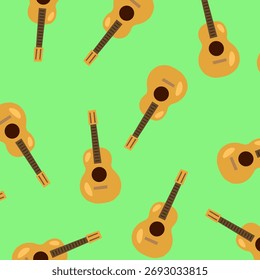 Guitar Seamless Pattern. Guitar background. Perfect for music-themed wallpapers, fabric prints, wrapping papers, and posters