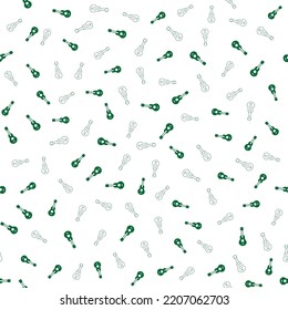 Guitar Seamless Pattern Background. Vector texture illustration.