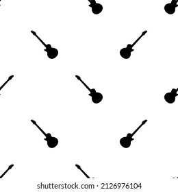 guitar seamless pattern isolated on white background.
