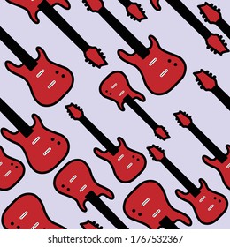 Guitar seamless pattern wallpaper perfect for clothing fabric or background