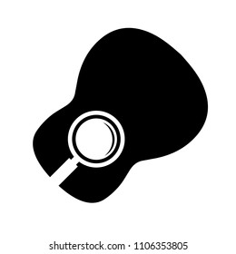 Guitar Search vector logo icon