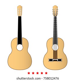 Guitar set icon . Flat style .