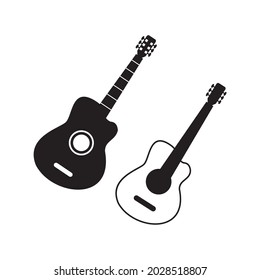Guitar set icon vector illustration sign