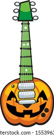Guitar In The Shape Of A Halloween Pumpkin