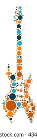 guitar shape vector design by color point