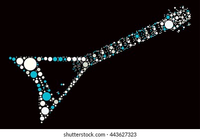 guitar shape vector design by color point
