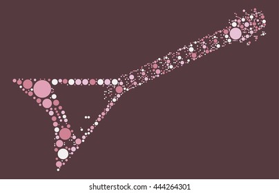 guitar shape vector design by color point