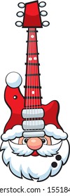 Guitar shaped like Santa Claus