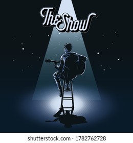 Guitar the show illustration vector