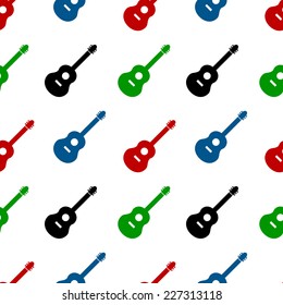 Guitar sign icon on white background. Vector illustration.