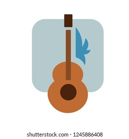 guitar sign in minimalism