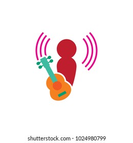 Guitar Signal Logo Icon Design