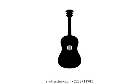 guitar silhouette high quality vector
