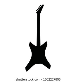 guitar silhouette icon vector on a white background