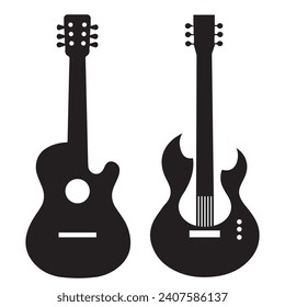 Guitar silhouette modern shape minimal