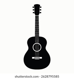 Guitar Silhouette musical instrument vector illustration