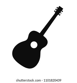 Guitar silhouette vector illustration