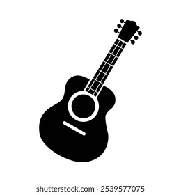 Guitar silhouettes icon. Symbols of classic guitar. Vector illustration isolated on white background