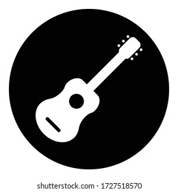 Guitar simple icon. Flat desing