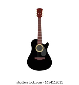 guitar simple illustration vector clip art