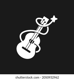 Guitar simple and minimalist logo