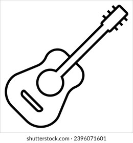 Guitar, Simple Party-Related Vector Line Icon