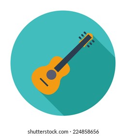 Modern Music Logo Elegant Acoustic Guitar Stock Vector (Royalty Free ...