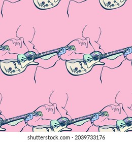 dibujo de guitarra ilustración vectorial elemento de diseño aislado