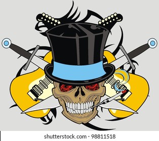 guitar skull