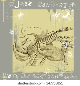Guitar Solo - An hand drawn illustration (sketch) converted into vector picture.