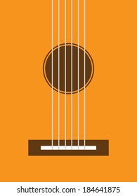 Guitar Sound Hole Background, Vector 