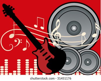 guitar with speakers