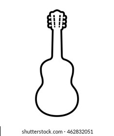 guitar string instrument music icon. Isolated and flat illustration. Vector graphic
