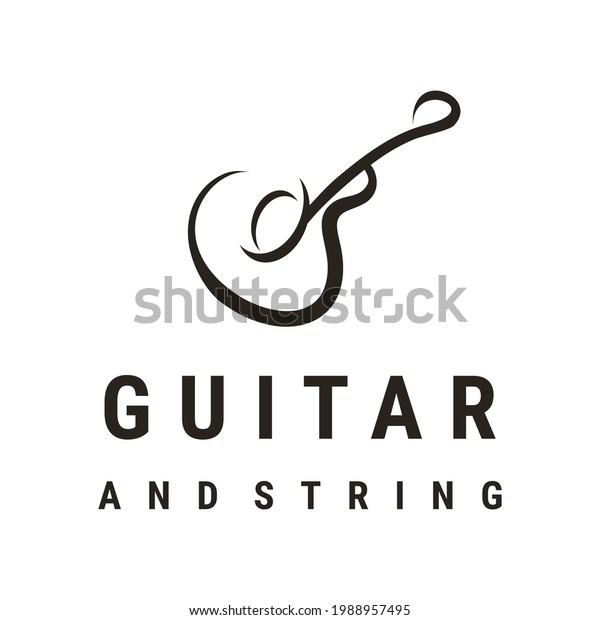 Guitar String Logo Vector Music Audio Stock Vector (Royalty Free ...