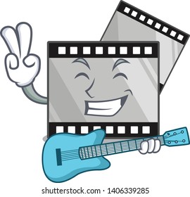 With guitar stripe movie toys in cartoon shape
