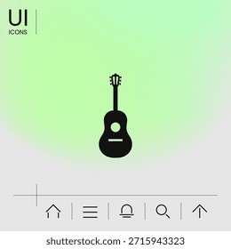 Icono de símbolo de guitarra. Elementos para su diseño