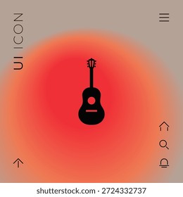 Symbol für Gitarre. Elemente für Ihr Design