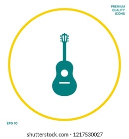 Guitar symbol icon. Graphic elements for your design