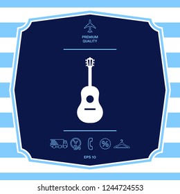 Guitar symbol icon. Graphic elements for your design