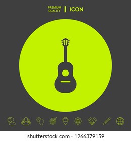 Guitar symbol icon. Graphic elements for your design