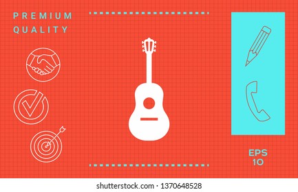 Guitar symbol icon. Graphic elements for your design