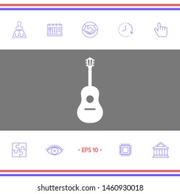 Guitar symbol icon. Graphic elements for your design