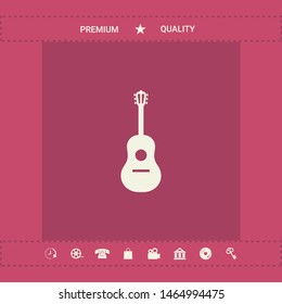Guitar symbol icon. Graphic elements for your design