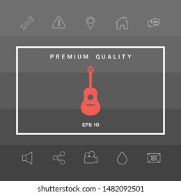 Guitar symbol icon. Graphic elements for your design