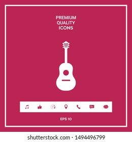 Guitar symbol icon. Graphic elements for your design