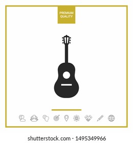 Guitar symbol icon. Graphic elements for your design