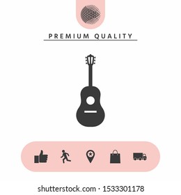 Guitar symbol icon. Graphic elements for your design