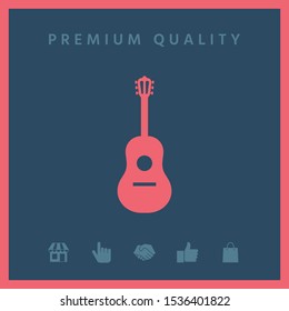 Guitar symbol icon. Graphic elements for your design
